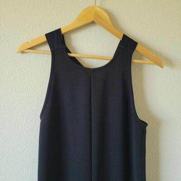 MADEWELL Black Jumpsuit Size XXS Wide Leg Tie Back Cropped Texture & Thread - Picture 5 of 8